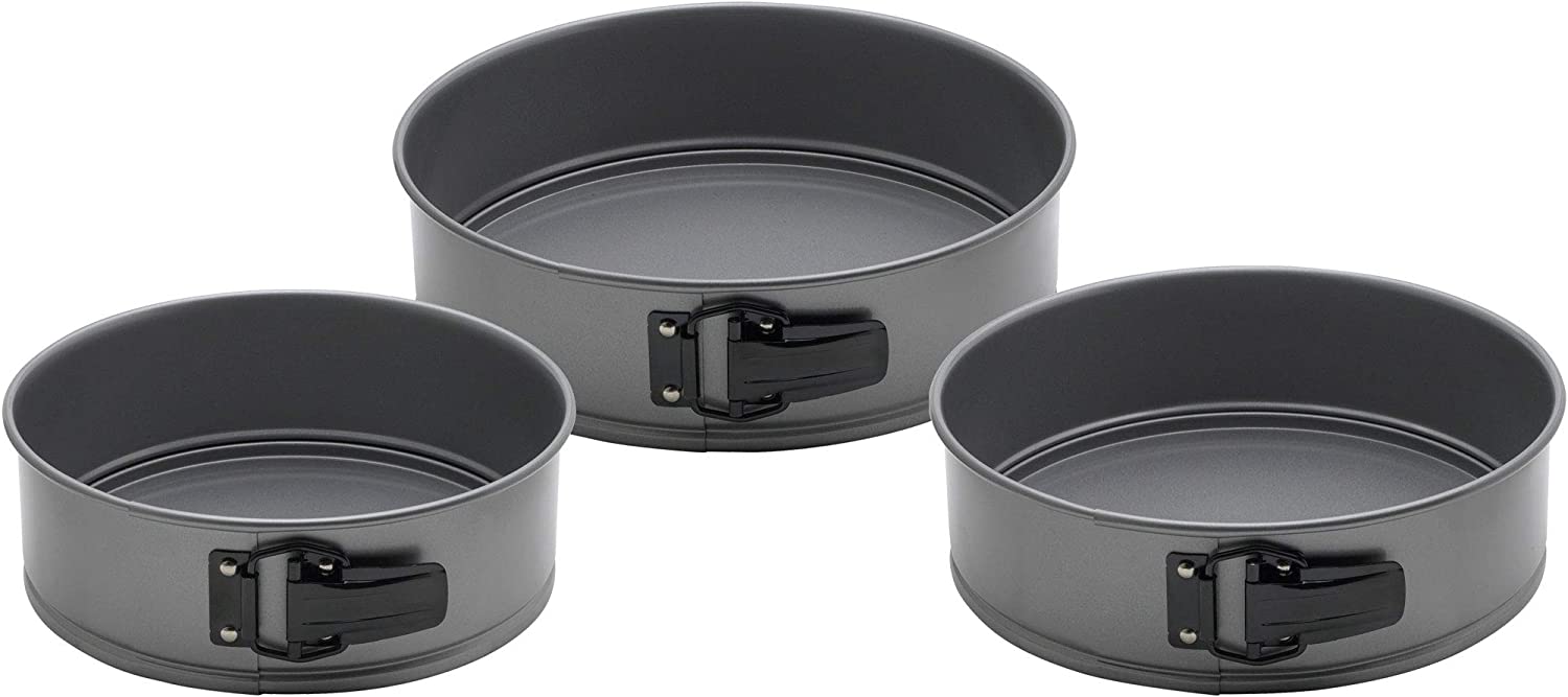 Mrs. Anderson’s Baking Non-Stick Springform Pans, European Carbon Steel, PFOA Free, Set of 3