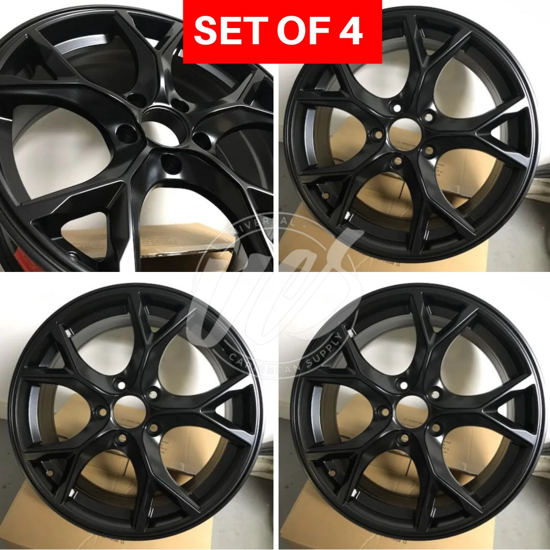 NEW 17 inch x 7.5 Alloy Wheels Rims Compatible with Honda Civic 5 lug Satin Black +42 offset Set of 4