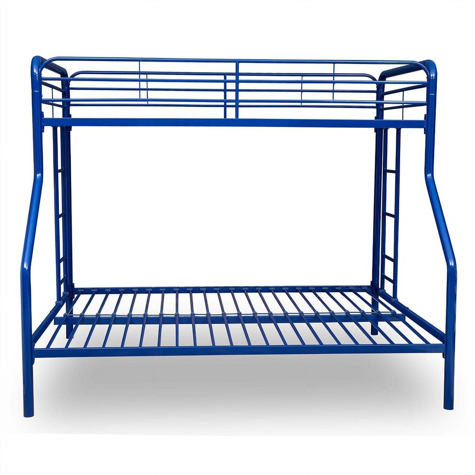 Pemberly Row Modern Twin Over Full Modern Metal Bunk Bed in Blue