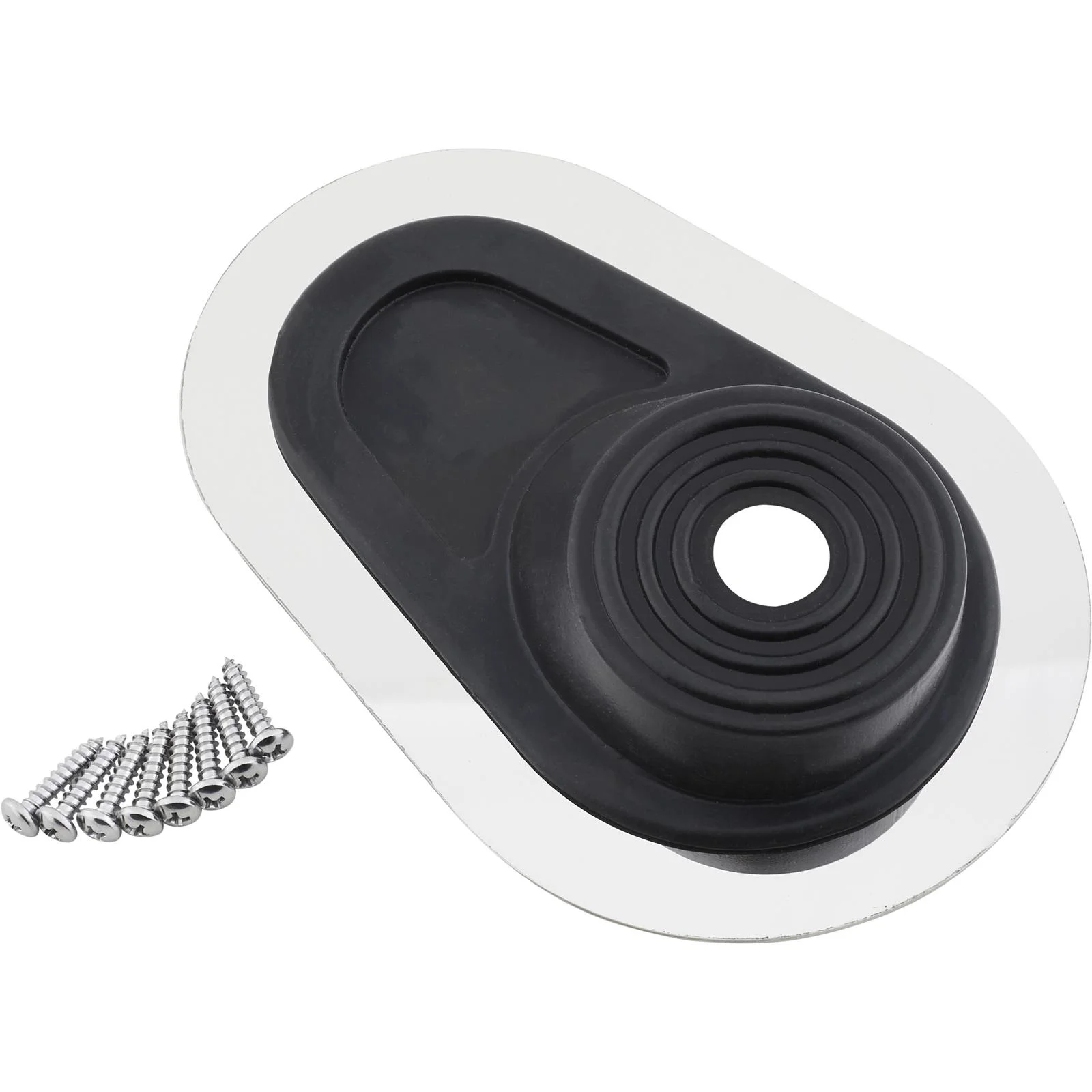 Steering Column Teardrop Firewall Mounting Boot Seal, SS Bezel