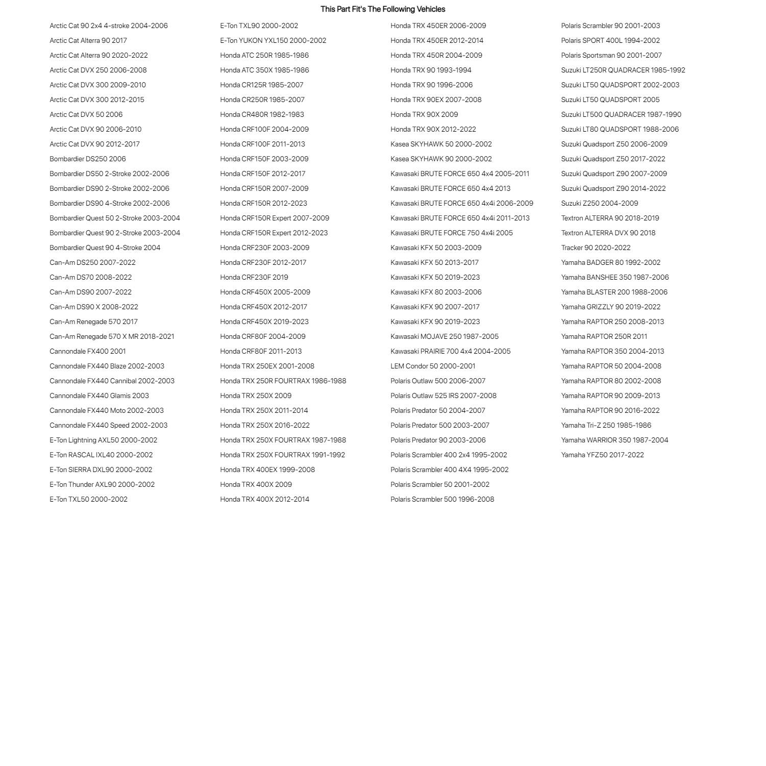 Tusk Power Pull Tether Kill Switch Blue For CANNONDALE FX440 Glamis 2003