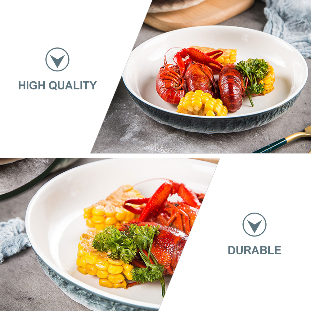 Tableware Ceramic Plate Household Assiette Tableware  Round Dish