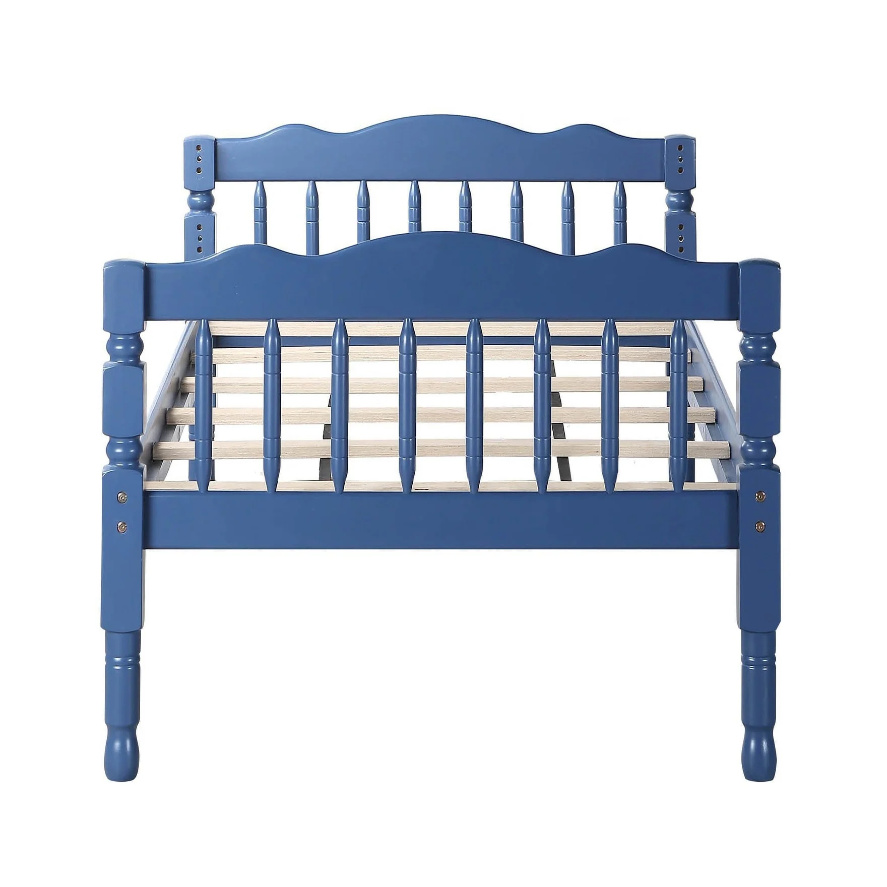 Colony Twin Over Twin Bunk Bed with Right Facing Ladder Dark Blue