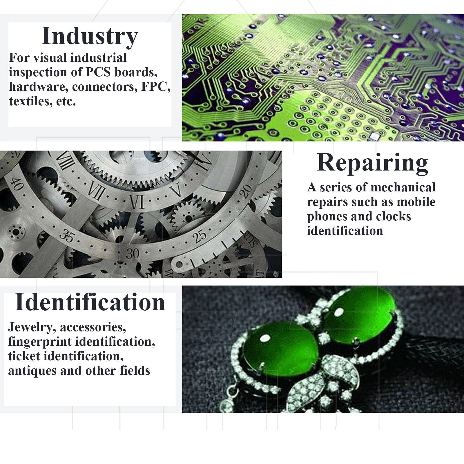 Digital Monocular Microscope Camera Industry Video Inspection 3800W HDMI HD 130X