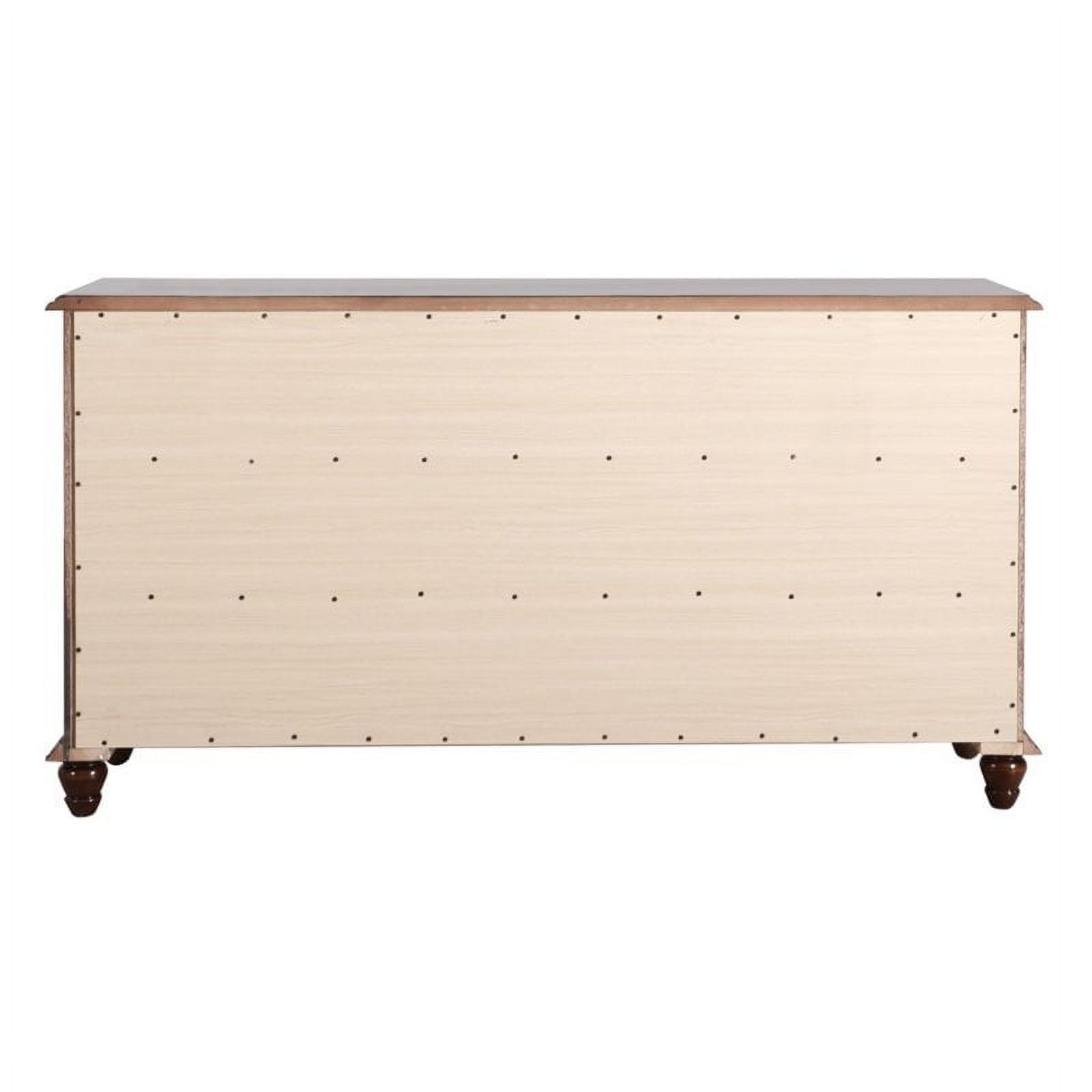 Bowery Hill Engineered Wood Traditional 6 Drawer Dresser in Cappuccino