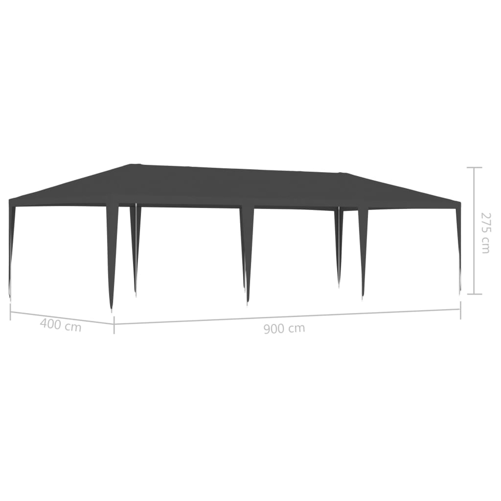 Suzicca Professional Party Tent 13.1'x29.5' Anthracite 0.3 ozft²