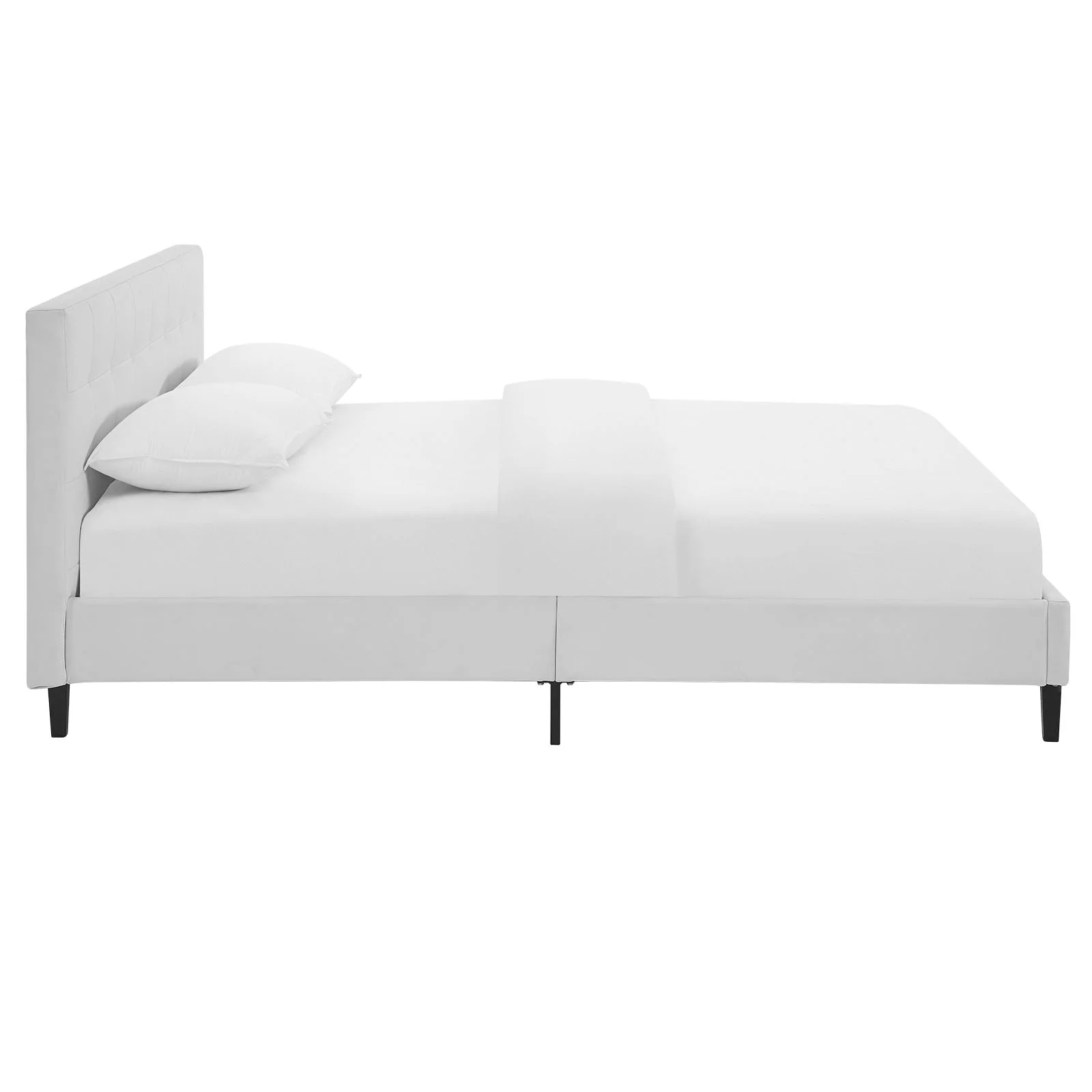 Modway Linnea Queen Faux Leather Bed in White