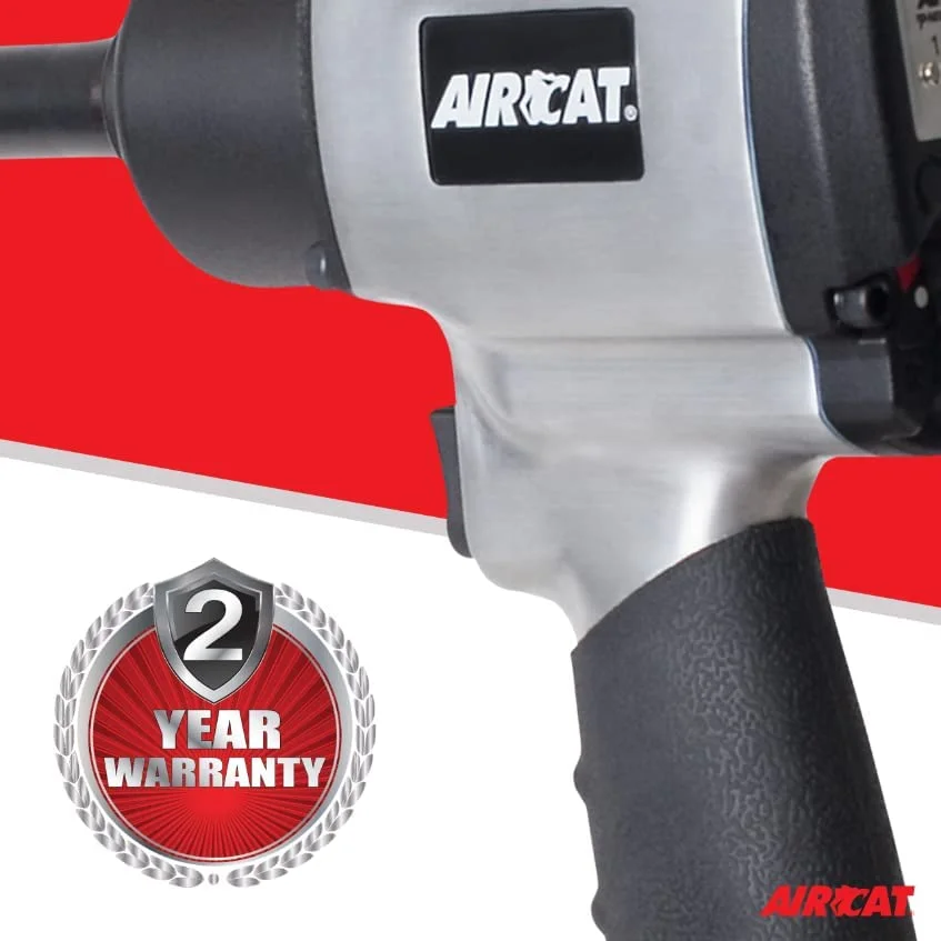 AIRCAT Pneumatic Tools 1450-2: 1/2-Inch Impact Wrench 1,000 ft-lbs - 2-Inch Extended Anvil