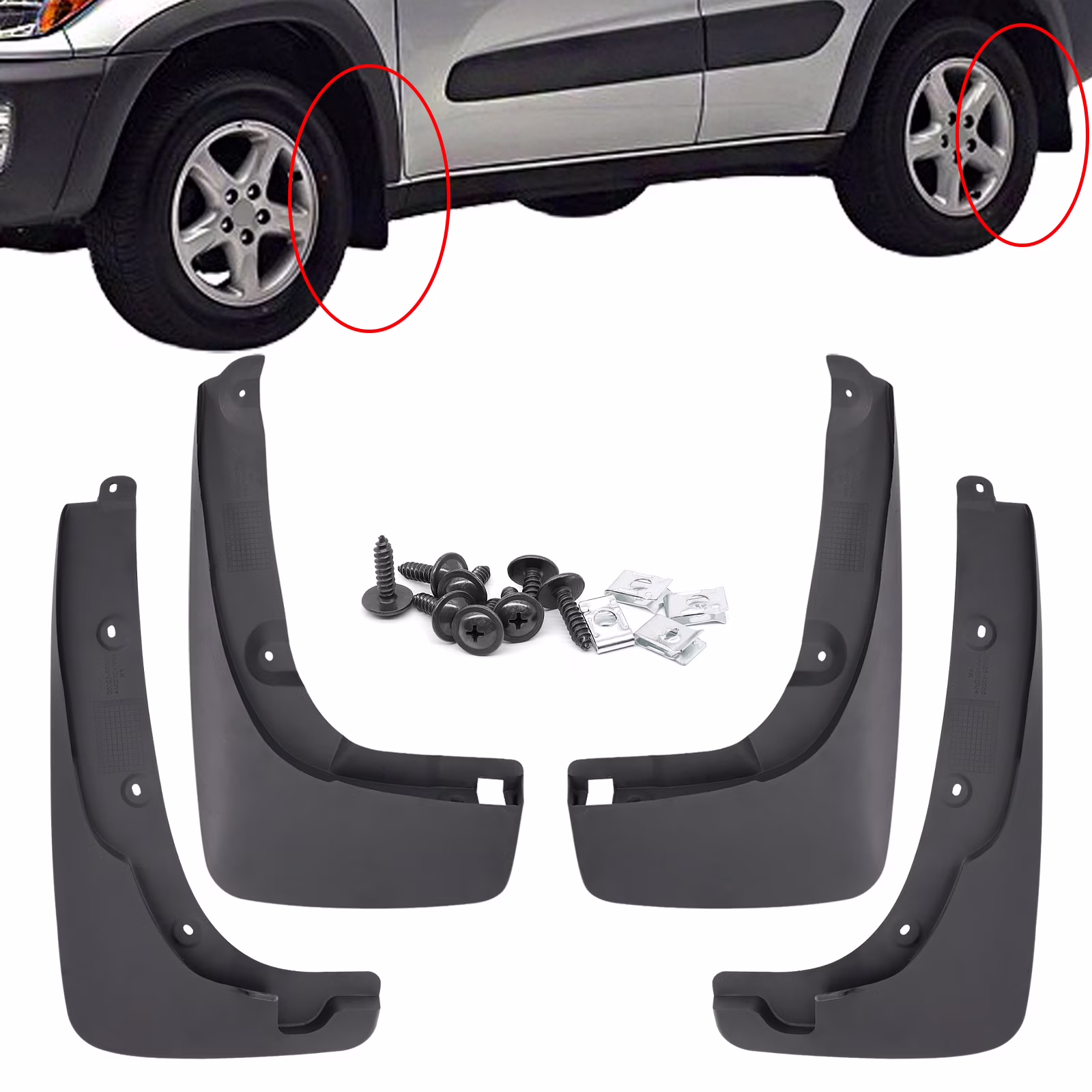 4pcs Mud Flaps For Toyota RAV4 XA20 2000 2001 2002 2003 2004 2005 Splash Guard Mudguard