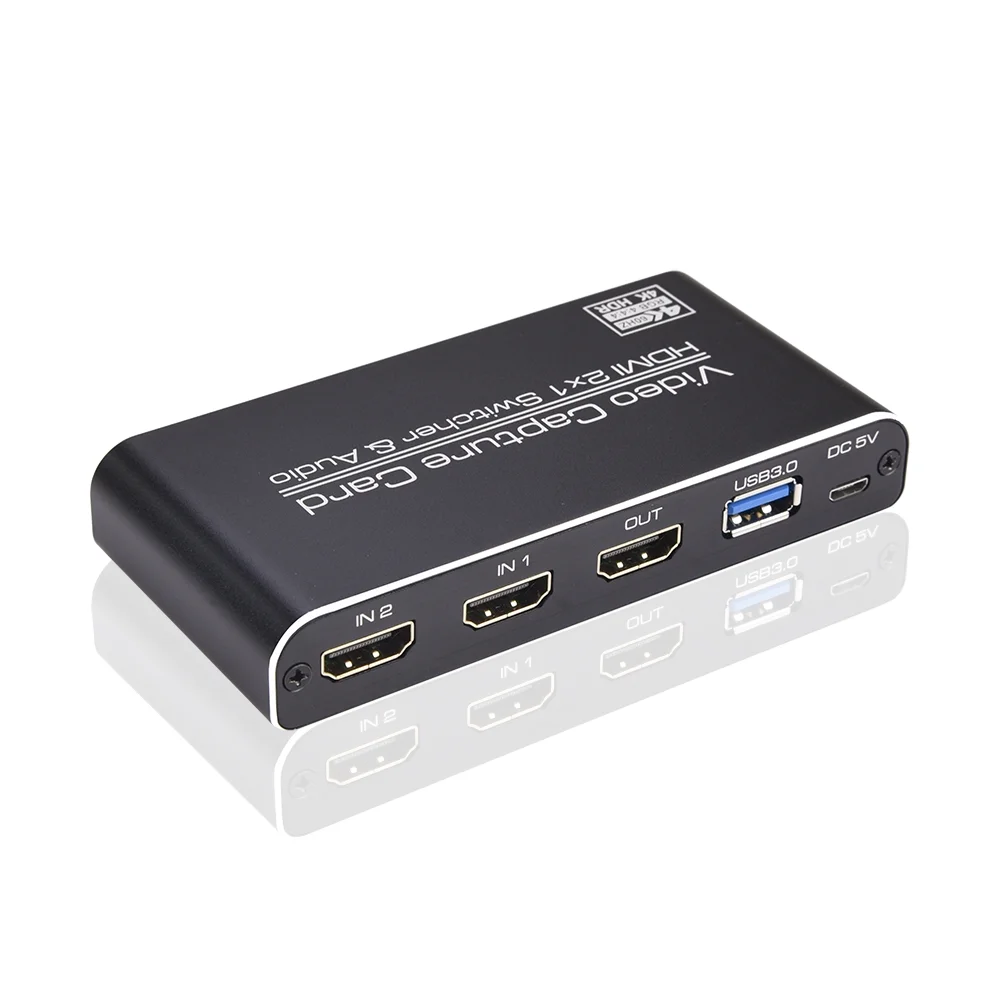 moobody NK-X6 to USB3.0 Video Capture 4K 1080P 2-in-1 Switcher&Audio Compatible with PS4XBOXRecordingLive Streaming
