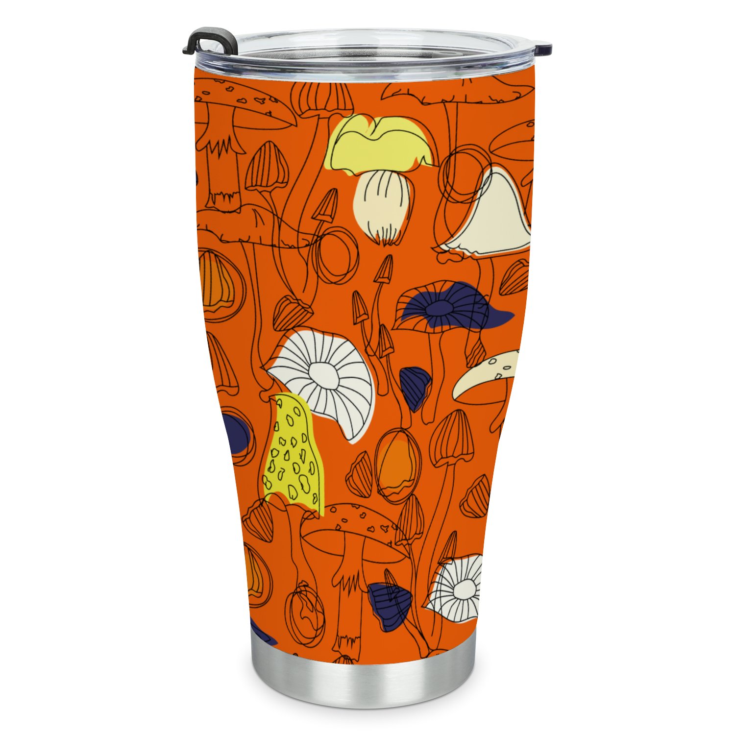 Hidove Stainless Steel Tumbler, Mushroom Pattern 30oz Leak Proof & Stainless Steel Bottle for Hot & Cold Drinks - Coffee Travel Mug, Water Metal Canteen, Thermal Cup