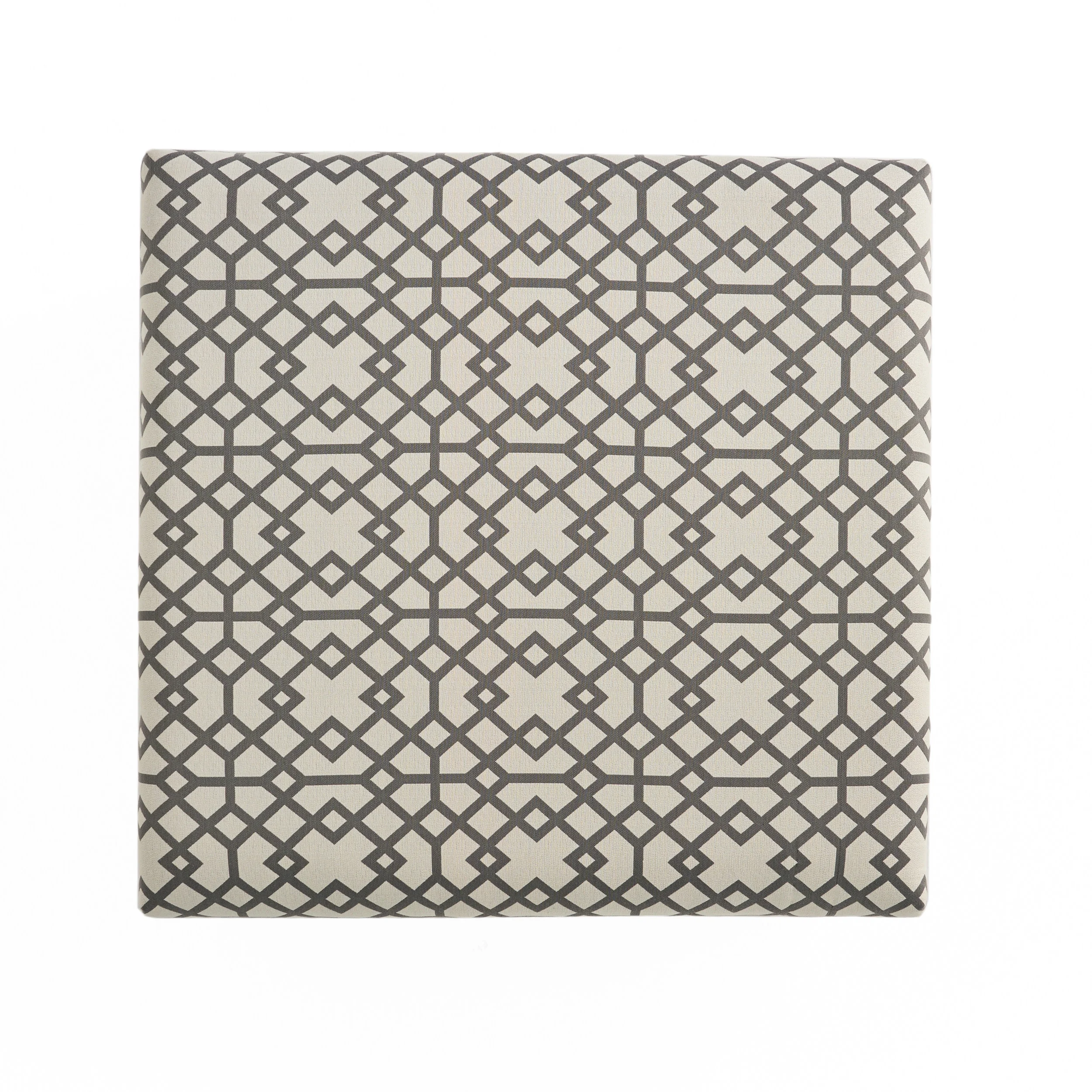Noble House Bessley Square Lift Top Ottoman, Grey Geometric