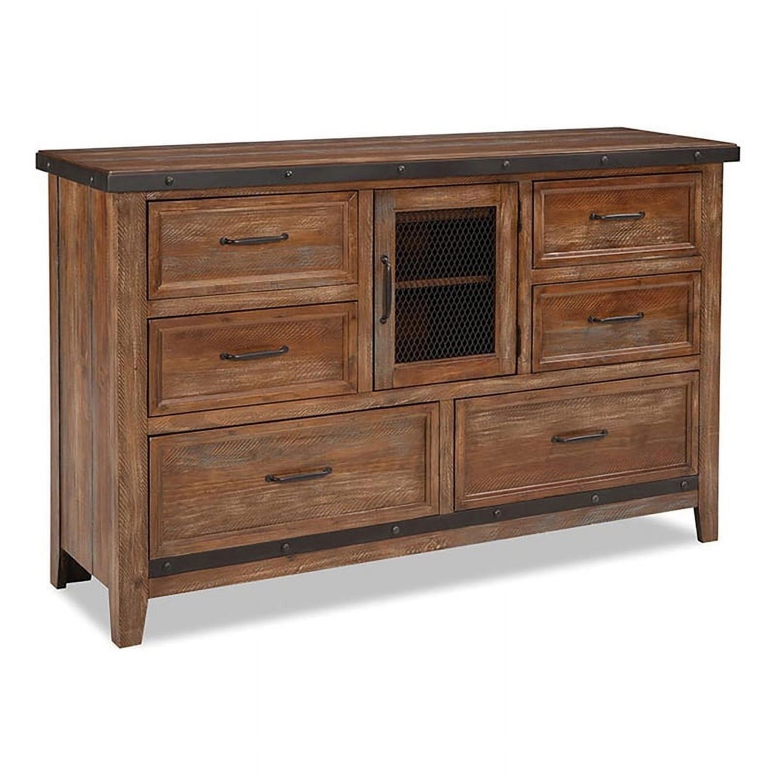 Intercon Dresser, 6 Drawers, 1 Door in Canyon Brown