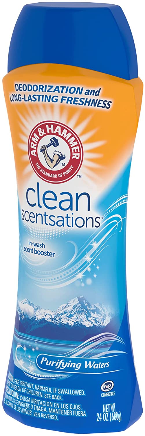 Arm & Hammer in-Wash Scent Booster, Purifying Waters, 24 oz (Pack of 4)