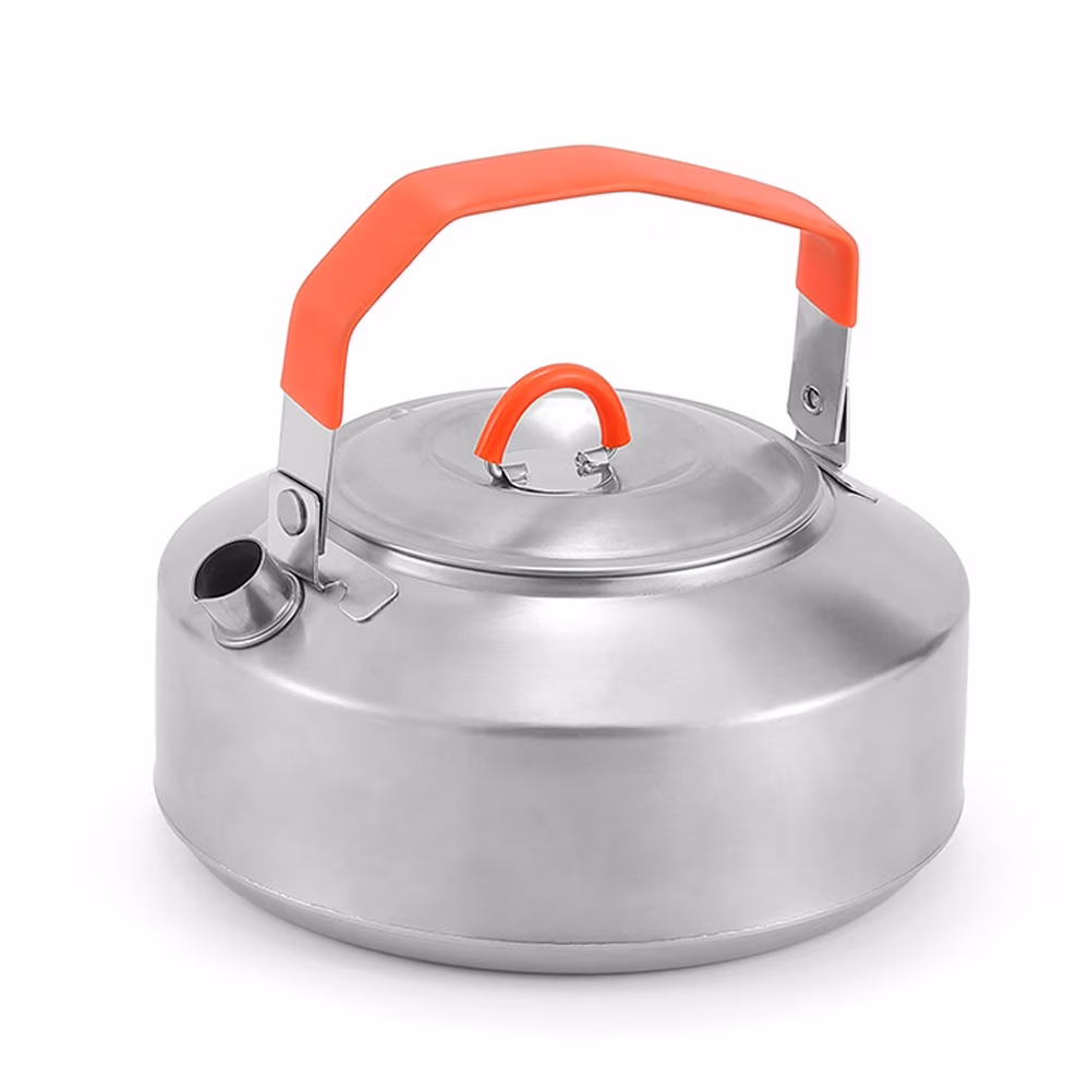 Tomshine 1L Stainless Steel Kettle, AntiScalding SilicaGel Handle, Portable Teapot for Camping and Picnic Cooking