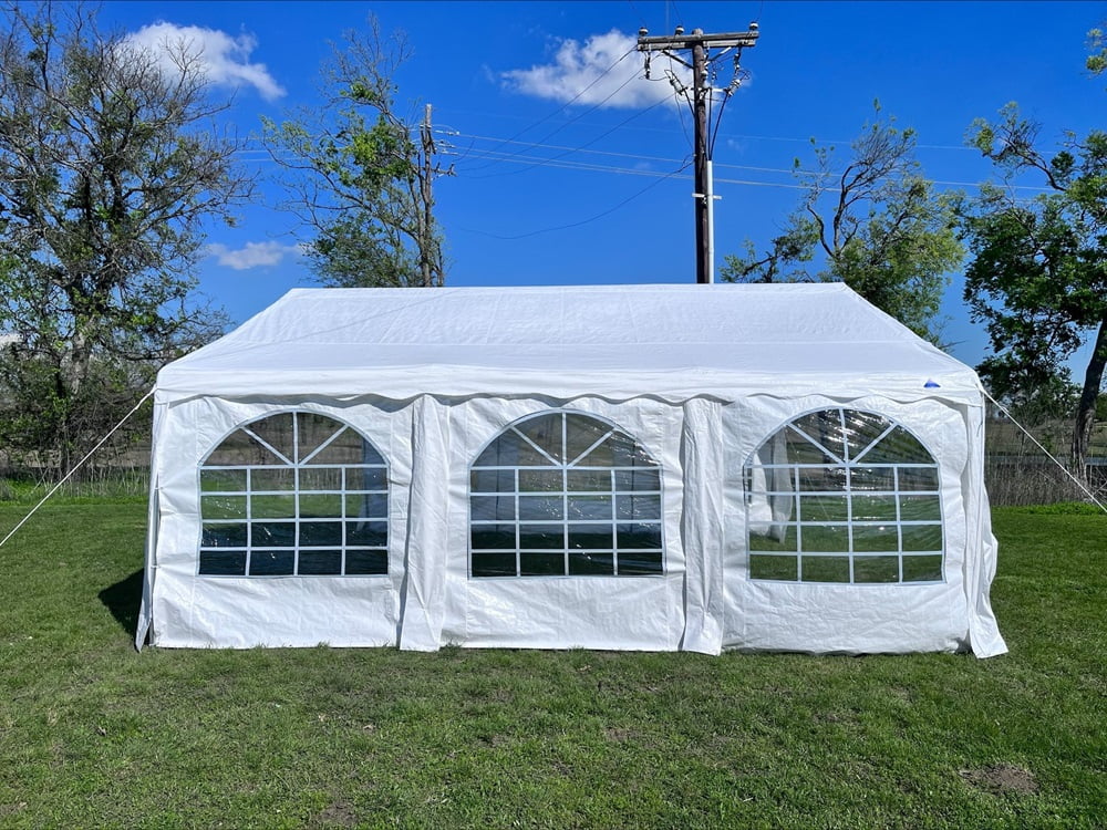 Delta Canopy 20'x20' Budget PE Party Tent Canopy Shelter with Waterproof Top - B Model