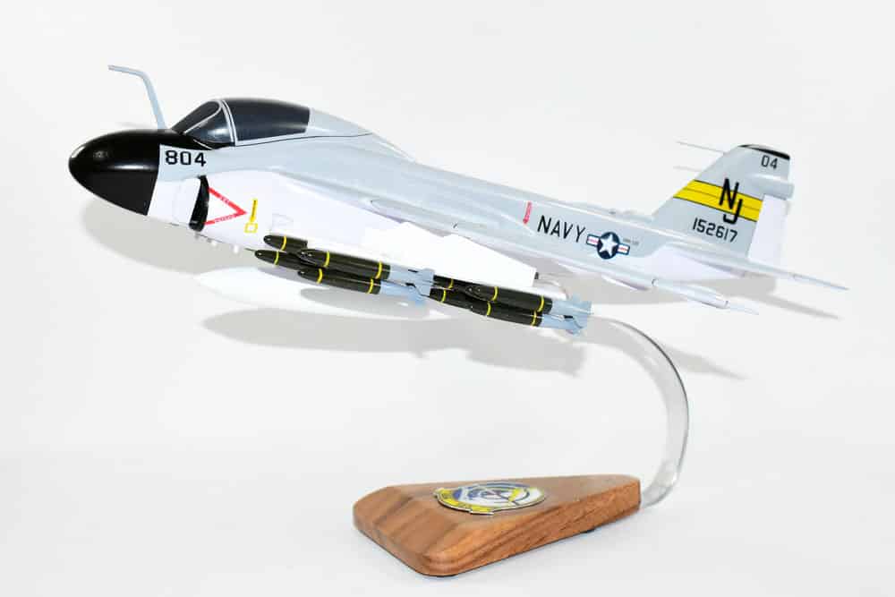 VAH-123 Professionals (1967) A-6A Intruder Model, 1/36th Scale, Mahogany, Navy