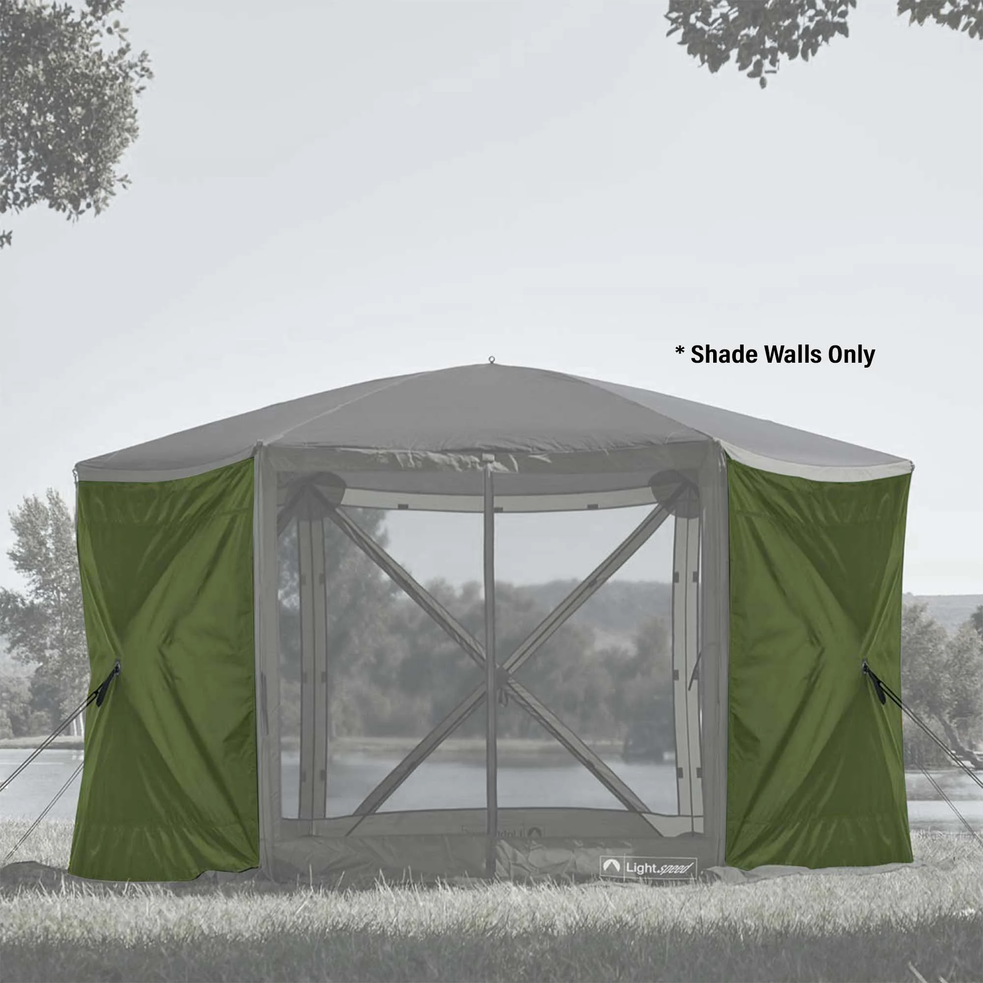 Lightspeed Outdoors Side Wall for Pack N Go Gazebo Screen Tent - 2 Pack