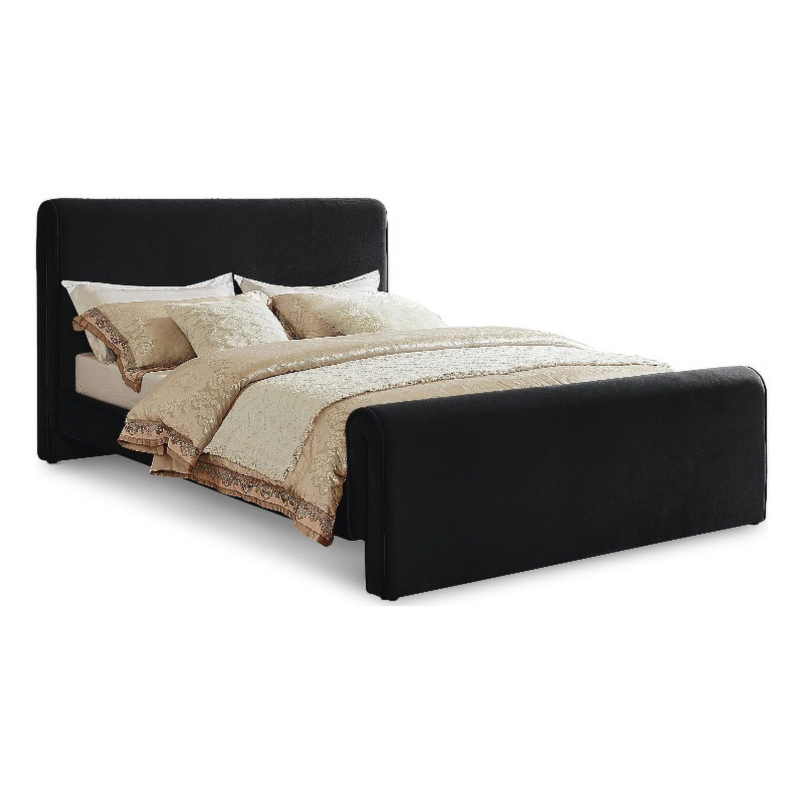 Meridian Furniture Sloan Black Velvet King Bed