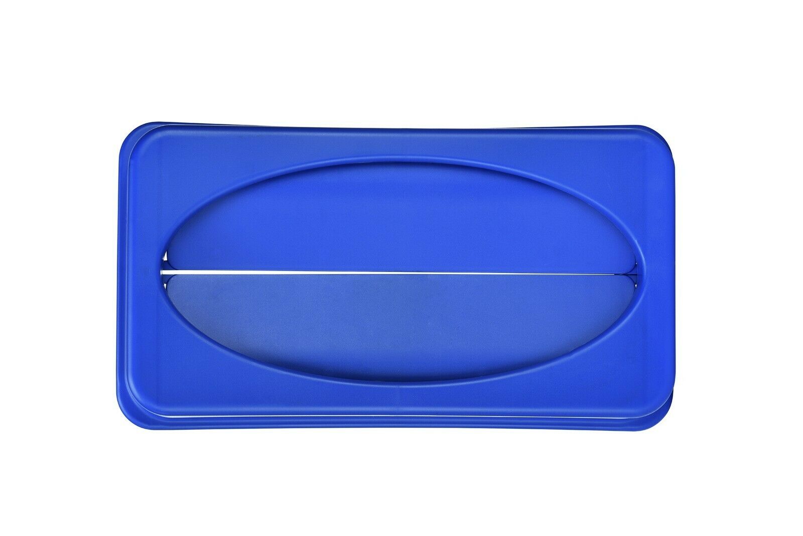 Alpine Industries Blue Trash Can Recycle Bin and Drop Slot Lid