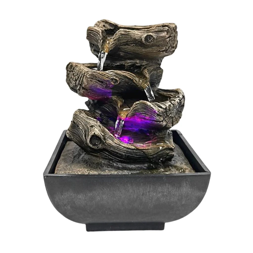 Mini Tabletop Fountain Water Fountain Plug Type US Built-In Automatic Pump B