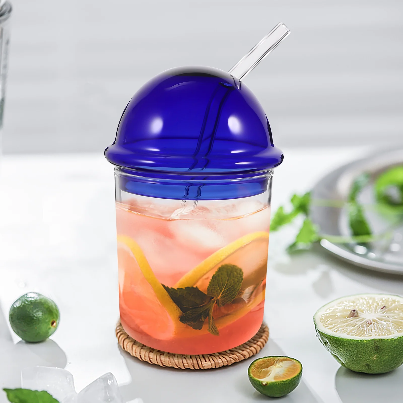 1 Set of Transparent Water Drinking Bottle Reusable Water Cup Juice Beverage Water Cup