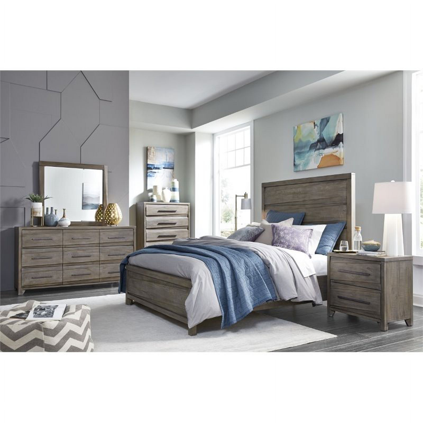 Modus Hearst 5 Drawer Solid Wood Chest in Sahara Tan