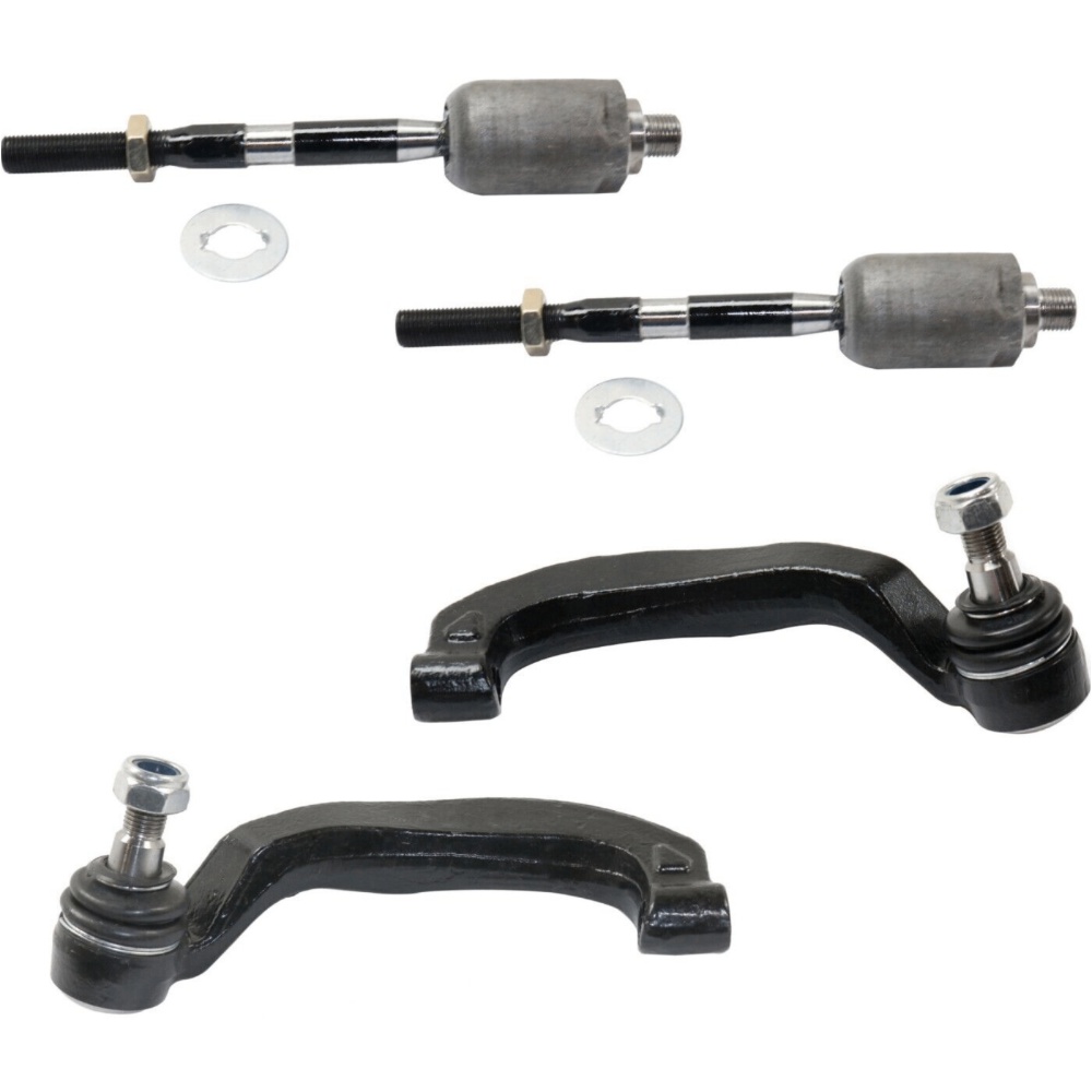 Teledu Set of 4 Tie Rod Ends Front Driver & Passenger Side Inner Interior Inside