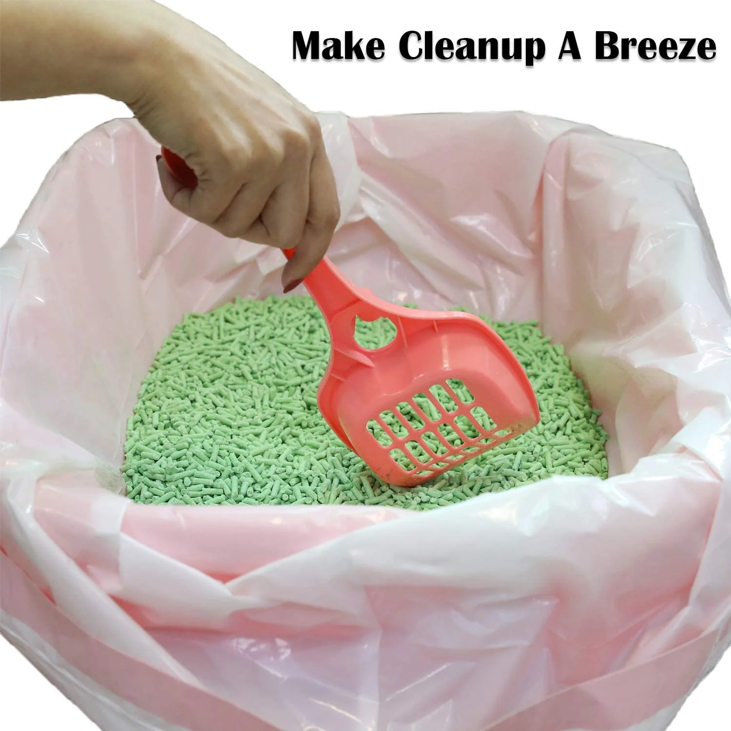 Houseables Litter Box Liners, Cat Pan Bags, 30 Pack, 37”x 18”, Unscented