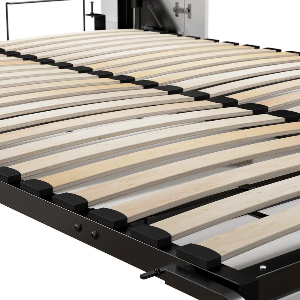 Bestar Lumina Modern Engineered Wood Queen Murphy Bedroom Sets - White