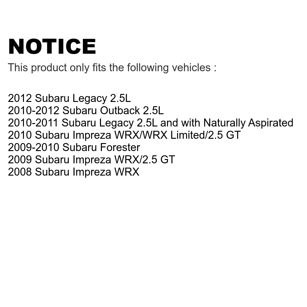 Transit Auto - Front Rear Hub Bearings Assembly Disc Brake Rotors And Ceramic Pads Kit (10Pc) For Subaru Outback Forester Impreza Legacy KBB-114477