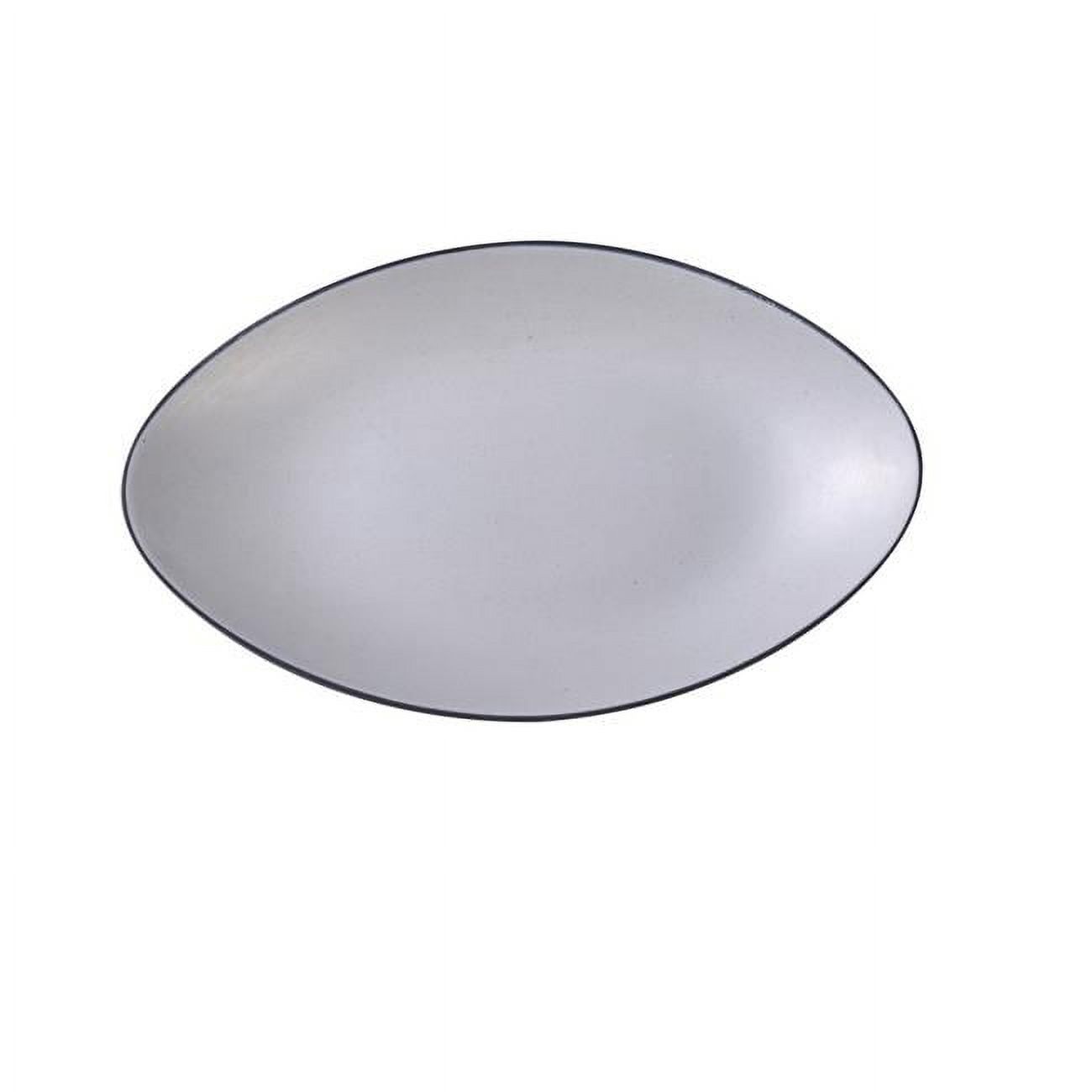 11.5 x 7 x 1.25 in. Birmingham Melamine Scratch Resistant Oval Plate - Pack of 12