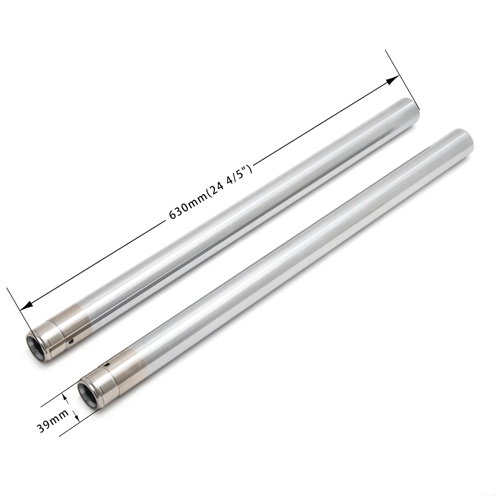 Chrome 39mm Fork Tubes for Harley Sportster XL883C XL1200T Superlow Custom Iron