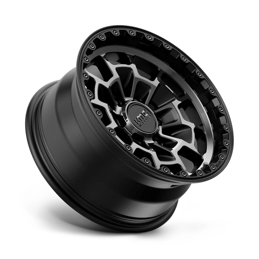 KMC Aluminum Rim KM718 SUMMIT 17X8.5in Satin Black with Gray Tint Finish, KM71878568400