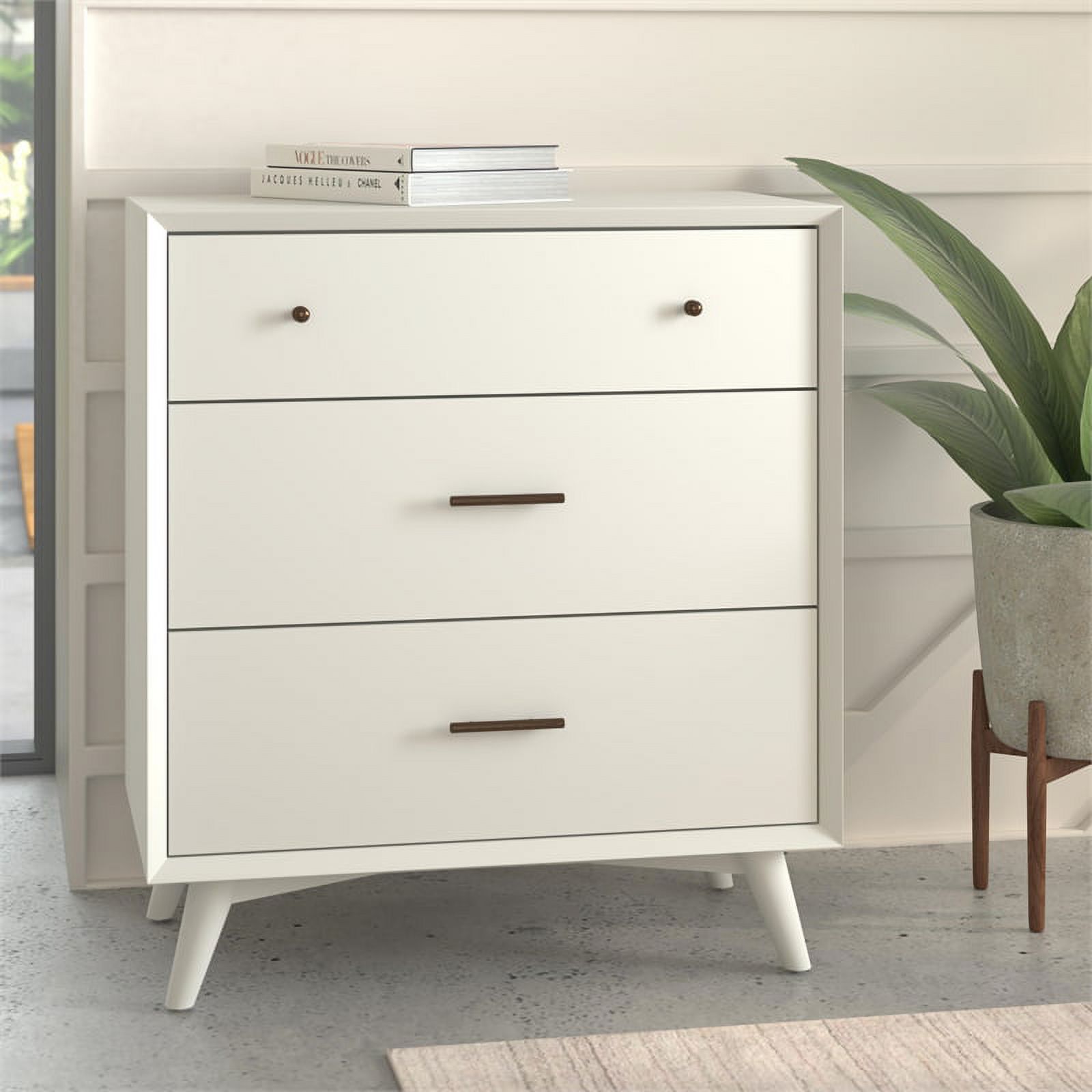 Home Square 2 Piece Furniture Set with 7-Drawer Dresser & Small Chest in White