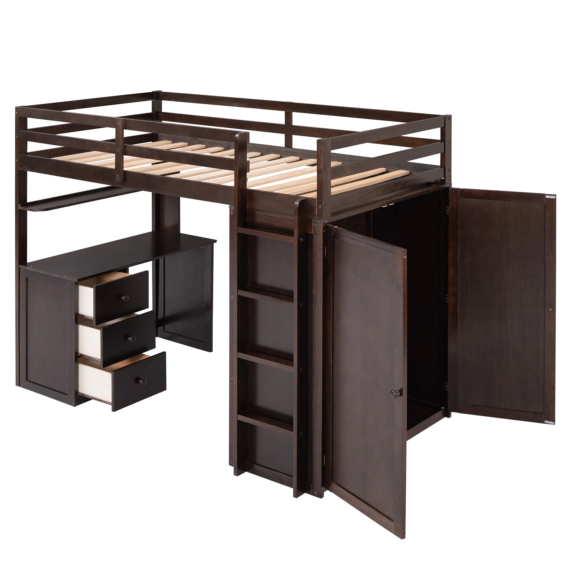 Espresso Haven Loft Bed