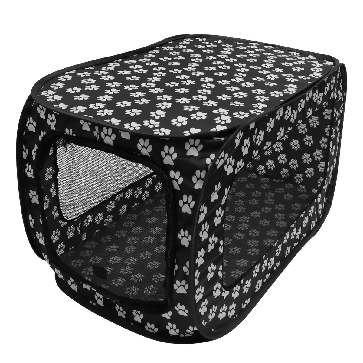 Pet Playing Tent Portable Pet Fence Creative Dog Cage Nest Pet Supplies (Black)