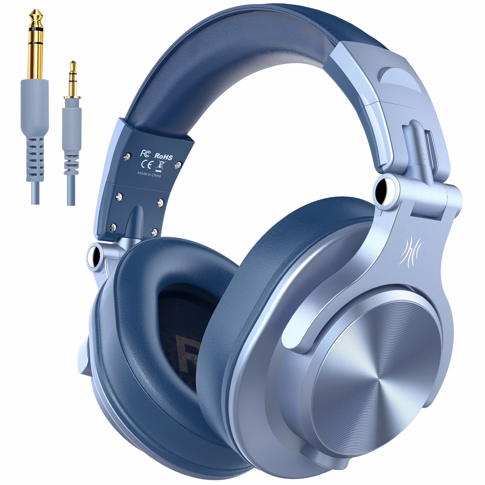 OneOdio A70 Bluetooth Wireless Bluetooth Over Ear and On-Ear Headphones with Deepbass Sound，72H Playtime,Hi-Res,Wired Audio Jack 3.5mm/6.35mm- Sky Blue