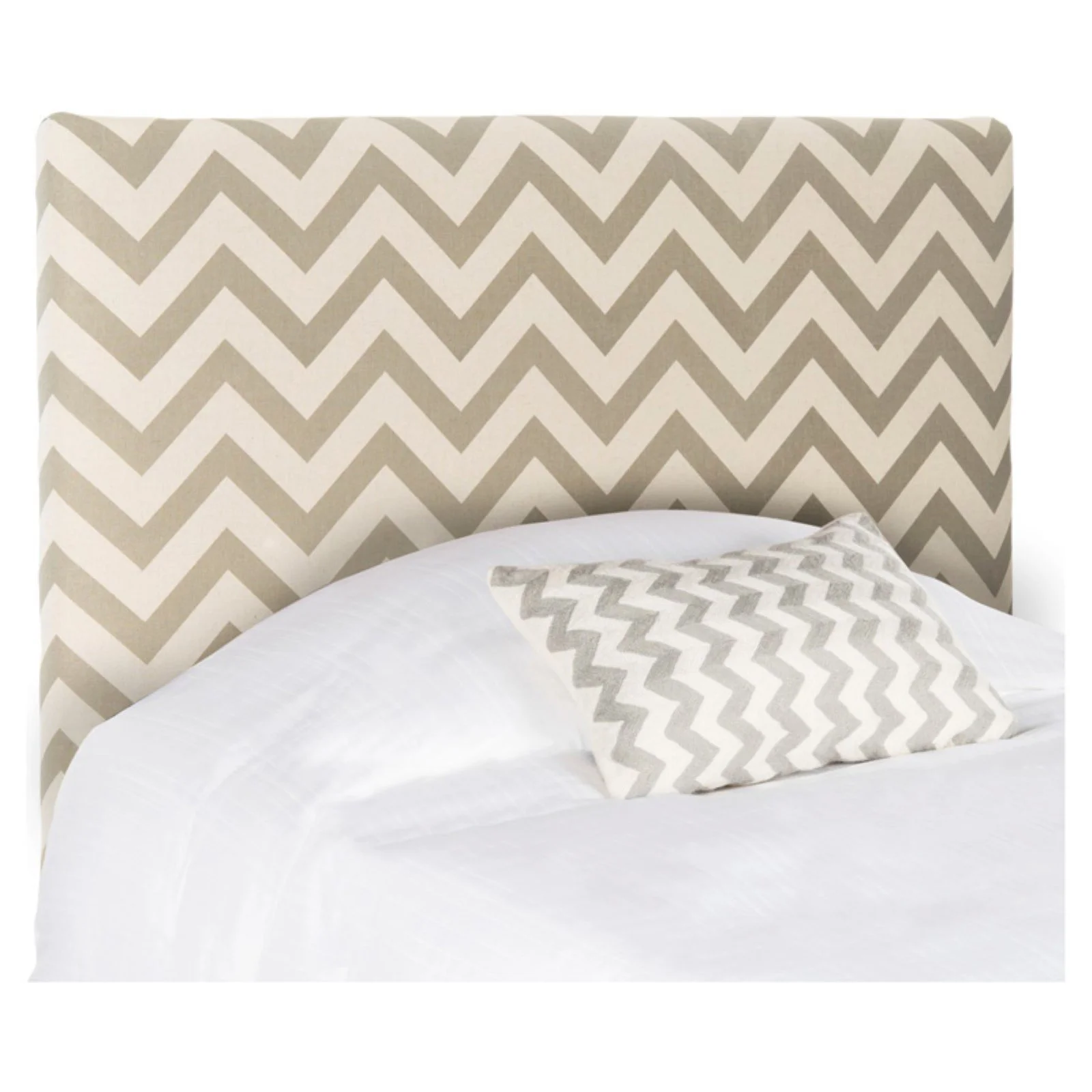 SAFAVIEH Ziggy Chevron Stripes Upholstered Headboard, Full, Black/White Zig Zag