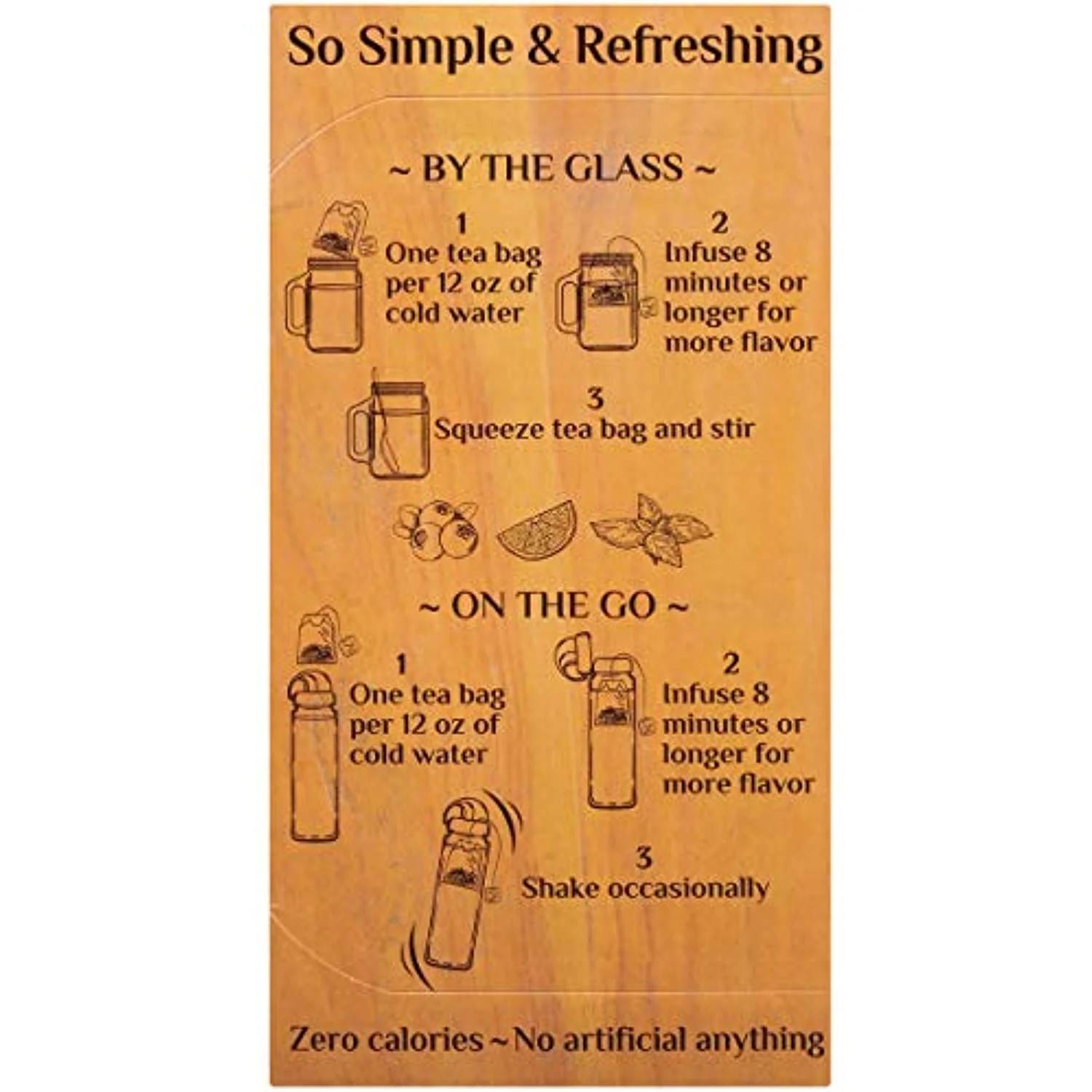 Bigelow Botanicals Cold Water Infusion Blueberry Citrus Basil, Herbal, Caffeine Free, 18 Count (Pack Of 6), 108 Total Tea Bags