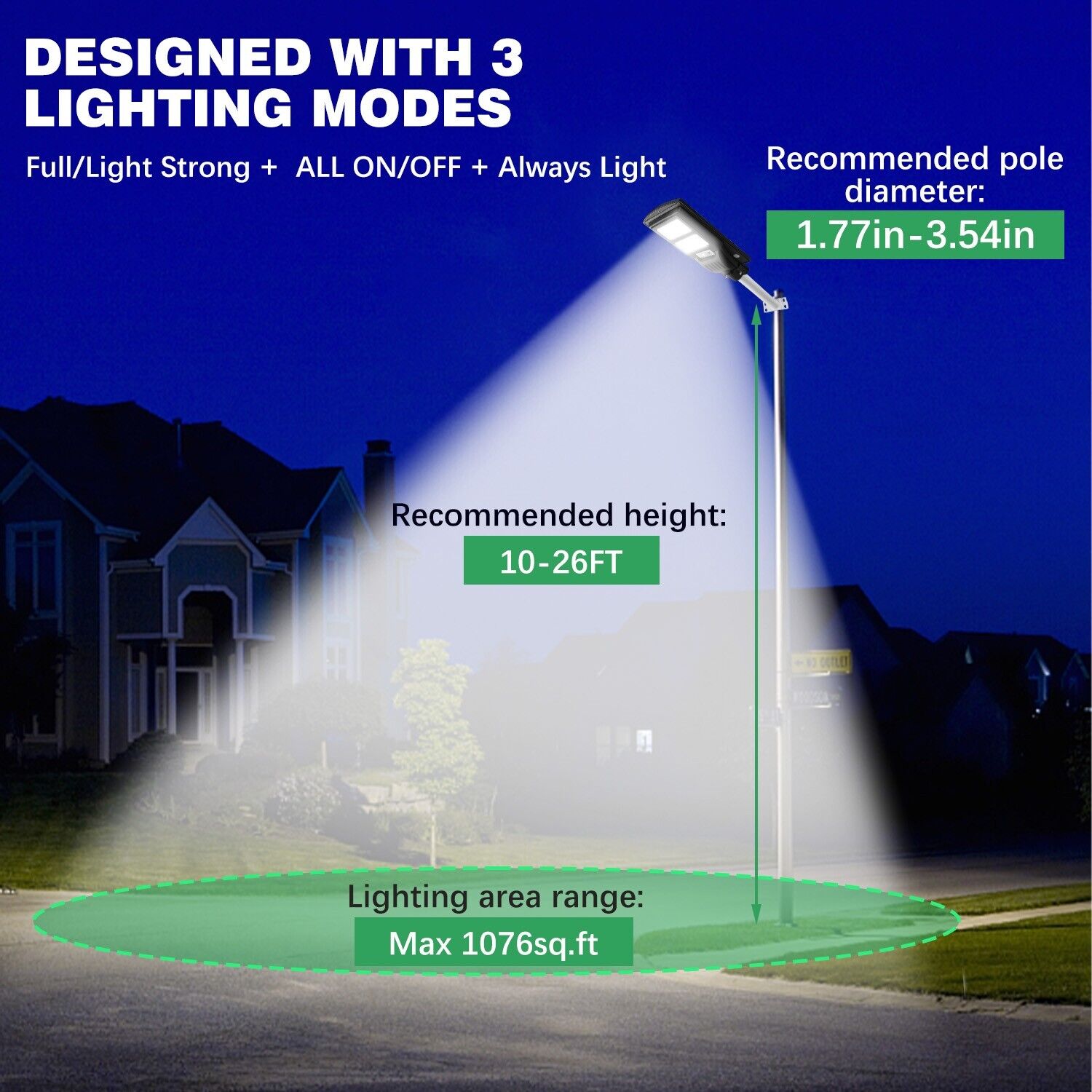 9900000000LM Commercial LED Solar Street Lights Dusk to Dawn BIG Road Lamp +Pole