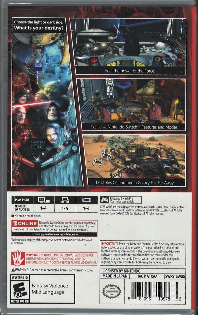 Star Wars Pinball NSW (Brand New Factory Sealed US Version) Nintendo Switch,Nint