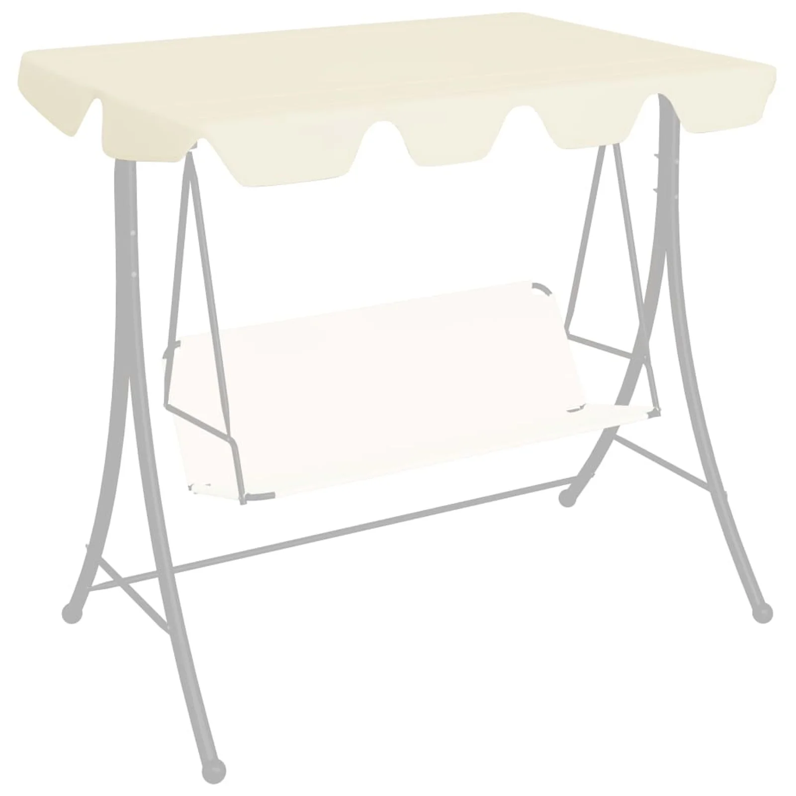 Replacement Canopy for Garden Swing Cream 89