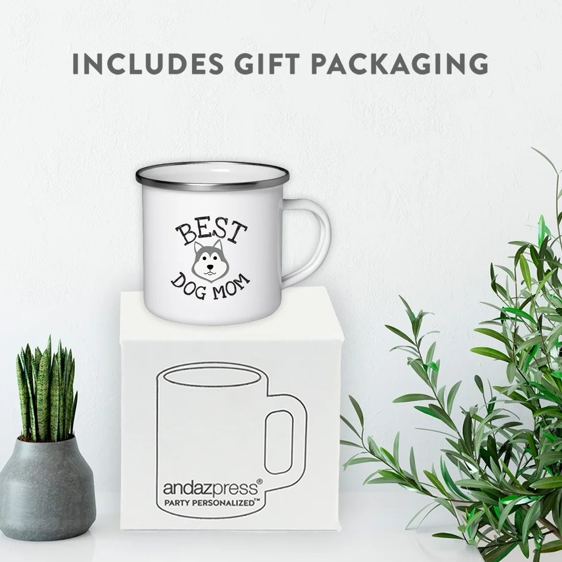 Koyal Wholesale Best Dog Mom Stainless Steel Campfire Mug Siberian Husky, Dog Graphic