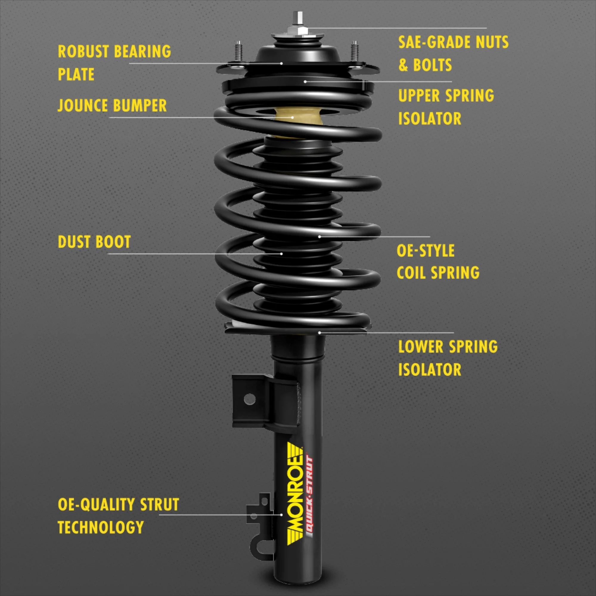 Monroe Shocks & Struts Quick-Strut 172493 Strut and Coil Spring Assembly