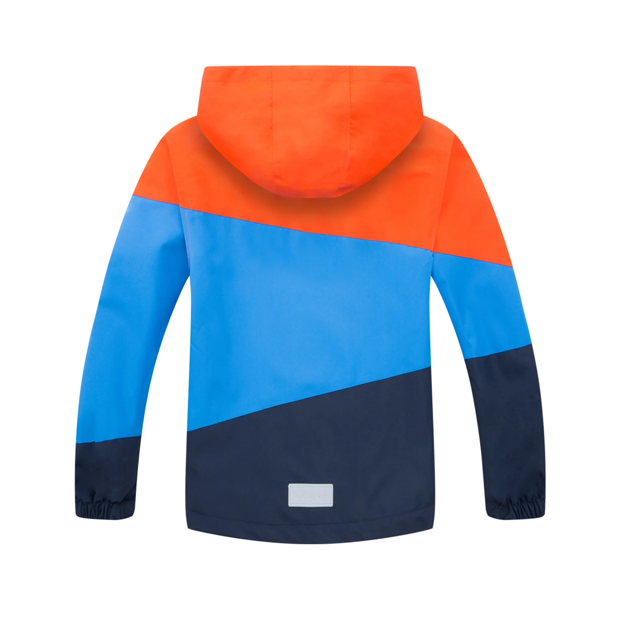 Hiheart Boys Hooded Full-Zip Windproof Fleece Lined Active Jacket Orange 8-9 Years