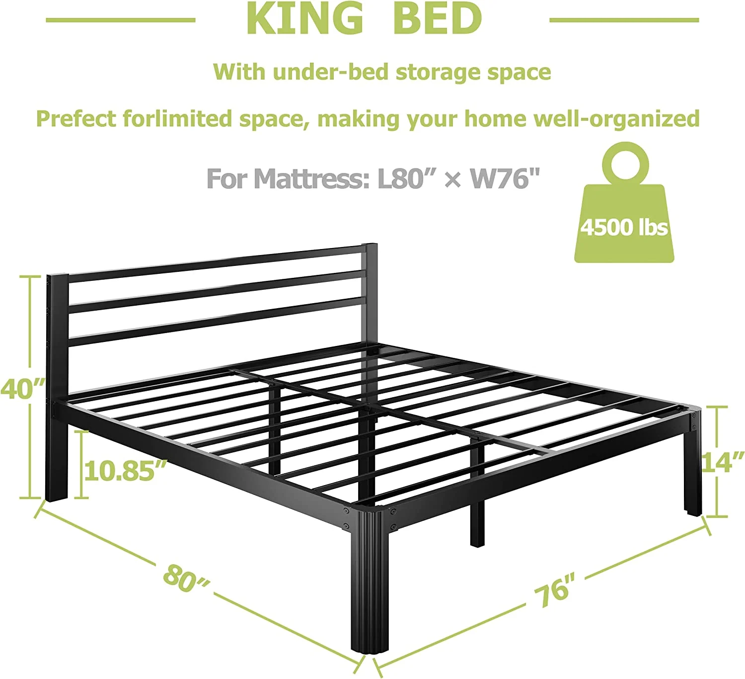 Popular Twin XL Bed Frame with Headboard  18-Inch Metal Platform Twin XL Size Bed Frames with Round-Corner Leg  No Box Spring Needed  Heavy Duty Mattress Foundation  Noise-Free