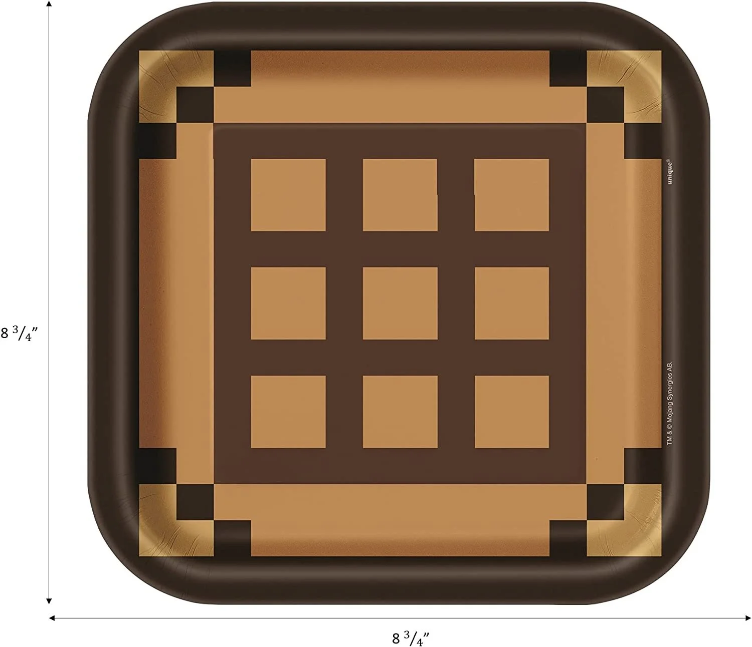 Unique Minecraft Party Supplies Bundle with Dinner Plates and Napkins for 16 Guests