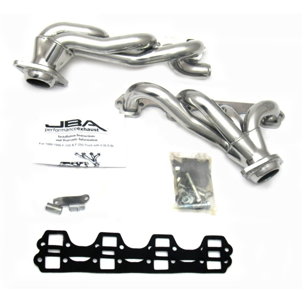JBA Headers Cat4Ward Shorty Headers (Coated) - 1628SJS Fits select: 1986-1996 FORD F150, 1986-1996 FORD F250