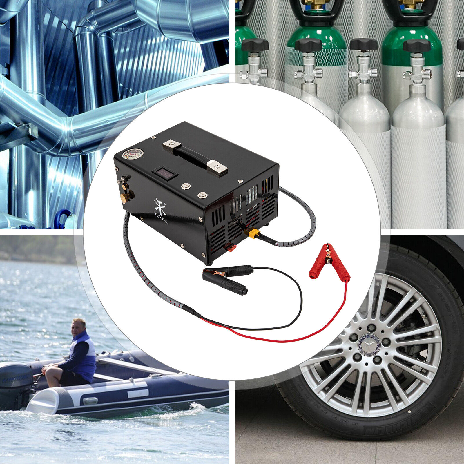 Portable PCP Air Compressor 4500Psi/30Mpa Compressor Pump Vehicle for PCP Rifle